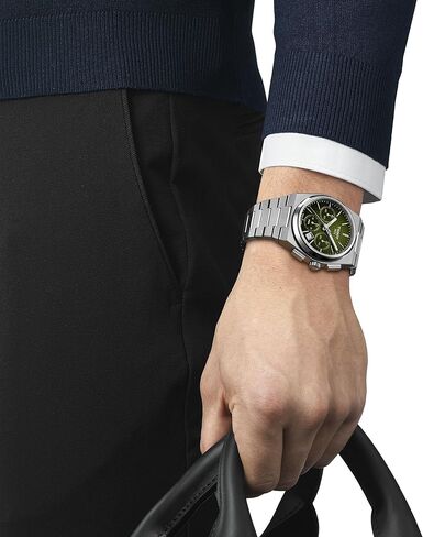 Tissot PRX Automatic Chronograph, Swiss Automatic Watch for Men, Stainless Steel Case and Bracelet, 42 mm, Green Dial, T1374271109100 in Saudi Arabia