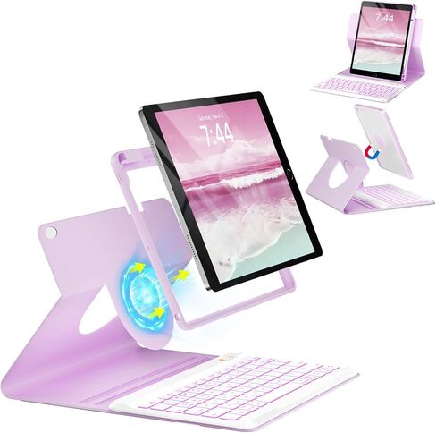 حافظة لوحة مفاتيح OYEEICE لجهاز iPad 9.7 بوصة 6th 2018، 5th Gen 2017 - لوحة مفاتيح لاسلكية قابلة للفصل، غطاء فوليو ذكي مع حامل قلم رصاص لجهاز iPad 6th/5th Gen وiPad Air 2nd - أسود in Kuwait