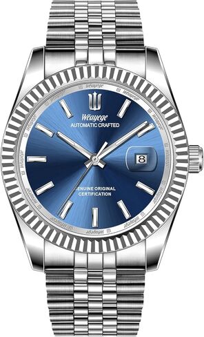 Men's Automatic Mechanical Watch,Simple Stainless Steel Luxury Business Waterproof Watch,with Date Display,Self-Winding in Saudi Arabia