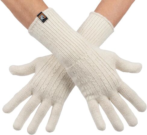 Evolution Knitwear Alpaca Cable Knit Gloves - Made in the USA - Super Soft Baby Alpaca - Small in Saudi Arabia