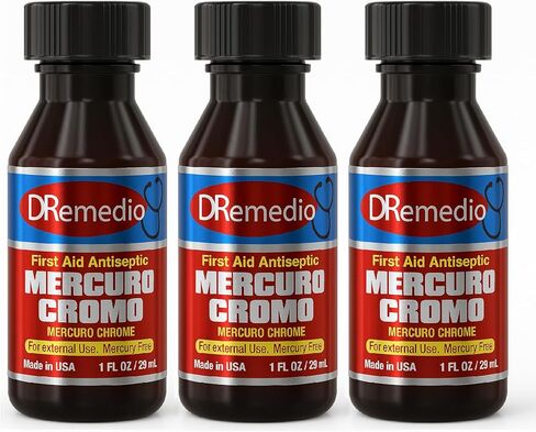 Mercuro Cromo (Mercuro Chrome), First Aid Antiseptic, 1 fl oz (29 ml) [Pack of 1] in Kuwait