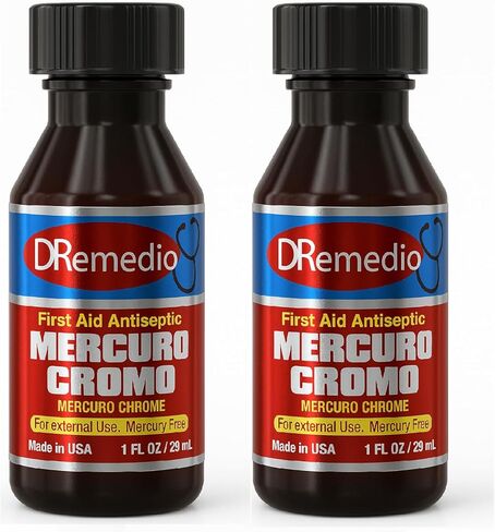 Mercuro Cromo (Mercuro Chrome)، مطهر للإسعافات الأولية، 1 أونصة سائلة (29 مل) [عبوة من قطعة واحدة] in Saudi Arabia