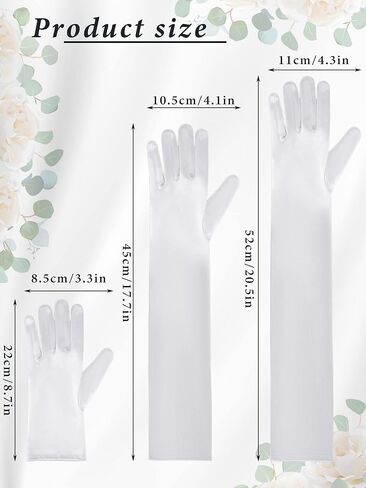 Zhanmai 3 Pairs Long Opera Party Gloves for Women 1920s Satin White Gloves for Wedding Tea Party Cosplay Costume Banquet in Saudi Arabia