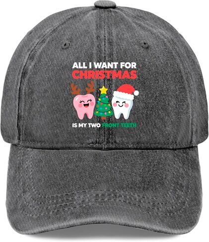 All I Wants for Christmas is My Two Front Teeth Hats Garde Caps for Grandma in Saudi Arabia