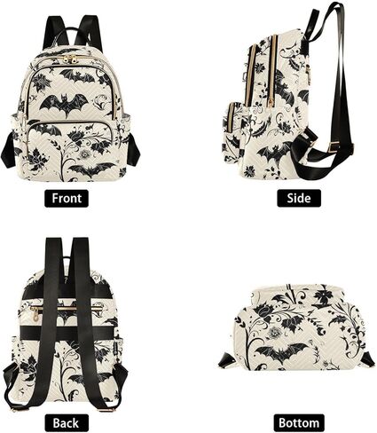 Goth Bats Backpack Purse For Women Lightweight Travel Shoulder Bag Daily Mini Backpack in Saudi Arabia