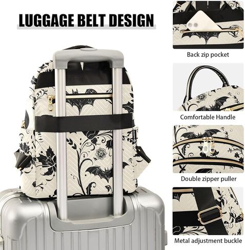 Goth Bats Backpack Purse For Women Lightweight Travel Shoulder Bag Daily Mini Backpack in Saudi Arabia