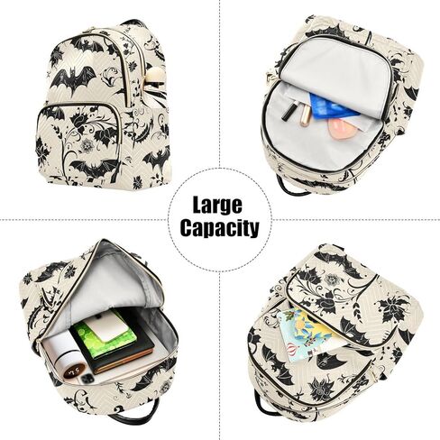 Goth Bats Backpack Purse For Women Lightweight Travel Shoulder Bag Daily Mini Backpack in Saudi Arabia