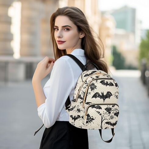 Goth Bats Backpack Purse For Women Lightweight Travel Shoulder Bag Daily Mini Backpack in Saudi Arabia