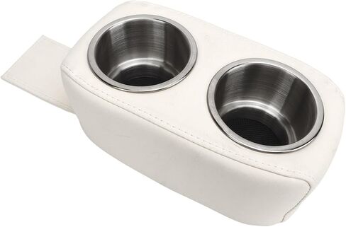 Pontoon Cup Holder Double Stainless Steel Cup Holder for Boat RV Car, Soft PVC and Sponge Portable Drink Bottle Holder, Car Drink Holder Pontoon Cup Holder 10.6 x 6.1 x 4.3in in Saudi Arabia