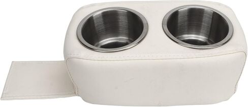 Pontoon Cup Holder Double Stainless Steel Cup Holder for Boat RV Car, Soft PVC and Sponge Portable Drink Bottle Holder, Car Drink Holder Pontoon Cup Holder 10.6 x 6.1 x 4.3in in Saudi Arabia