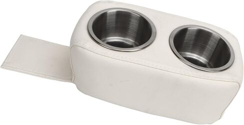 Pontoon Cup Holder Double Stainless Steel Cup Holder for Boat RV Car, Soft PVC and Sponge Portable Drink Bottle Holder, Car Drink Holder Pontoon Cup Holder 10.6 x 6.1 x 4.3in in Saudi Arabia