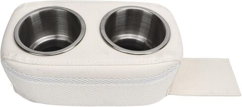 Pontoon Cup Holder Double Stainless Steel Cup Holder for Boat RV Car, Soft PVC and Sponge Portable Drink Bottle Holder, Car Drink Holder Pontoon Cup Holder 10.6 x 6.1 x 4.3in in Saudi Arabia
