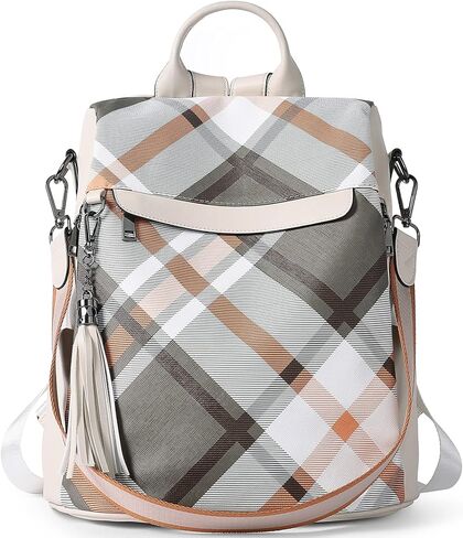 BROMEN Backpack Purse for Women Leather Anti-theft Travel Backpack Fashion Shoulder Bag Pink in Kuwait