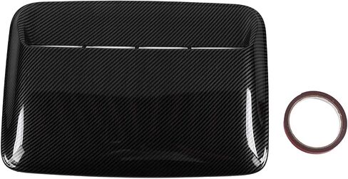 Aramox Bonnet Scoop Cover, ABS Carbon Fiber Hood Scoop Cover Universal for Automobile Modification Replacement(Glossy Black) in Kuwait