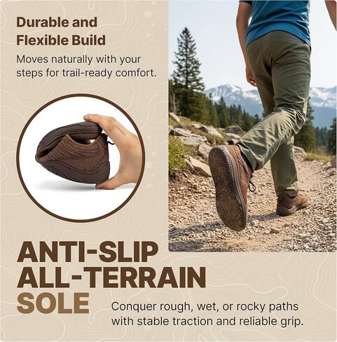 Hike Footwear Hike AltraPrime – Premium Leather & Pain-Free Barefoot Hiking Shoes, Hiking Boots for Women Men, Wide Toe Daily Wear Walking Shoes in Saudi Arabia