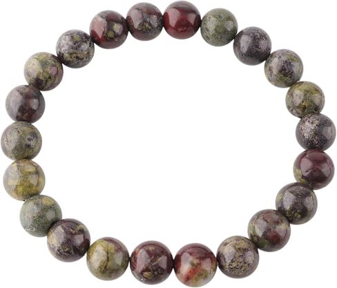 Anagha Jewels أحجار كريمة طبيعية مصنوعة يدويًا أحجار كريمة شبه ثمينة 8 مم خرز دائري قابل للتمدد 7.5 بوصة للجنسين، طاقة كريستال شاكرا ريكي للشفاء سوار مرن in Kuwait