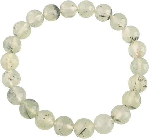 Anagha Jewels أحجار كريمة طبيعية مصنوعة يدويًا أحجار كريمة شبه ثمينة 8 مم خرز دائري قابل للتمدد 7.5 بوصة للجنسين، طاقة كريستال شاكرا ريكي للشفاء سوار مرن in Kuwait