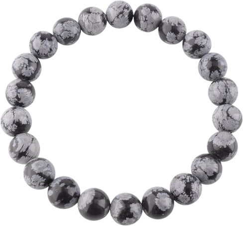 Anagha Jewels أحجار كريمة طبيعية مصنوعة يدويًا أحجار كريمة شبه ثمينة 8 مم خرز دائري قابل للتمدد 7.5 بوصة للجنسين، طاقة كريستال شاكرا ريكي للشفاء سوار مرن in Kuwait