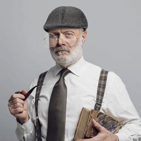 SATINIOR 7 Pcs 1920s Mens Costume 100 Days of School Costume Old Man Gangster Grandpa Accessories Cosplay Set in Saudi Arabia