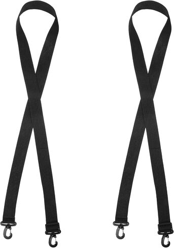 2PCS Adjustable Shoulder Straps for Bags, 63in/160cm Purse Straps Replacement Crossbody, Wide Crossbody Bag Strap for Duffle Briefcase Messenger Bags (Black) in Saudi Arabia