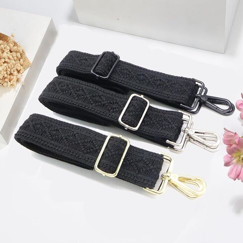 Crossbody Straps for Purses Gold Hardware Purse Strap Adjustable Replacement,Retro Lace Flowers for Shoulder Bags in Saudi Arabia