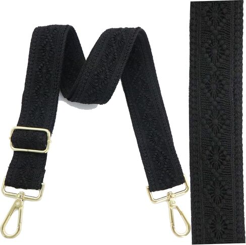 Crossbody Straps for Purses Gold Hardware Purse Strap Adjustable Replacement,Retro Lace Flowers for Shoulder Bags in Saudi Arabia