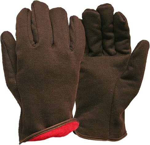 True Grip Brown Jersey Insulated Cold Weather All Purpose Gloves | Fleece Lining in Saudi Arabia