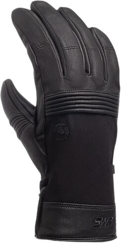 Swany Men's Classic Combo Gloves - Waterproof & Leather Softshell Warm Winter Gloves with Dryfinger and Triplex Technology in Saudi Arabia