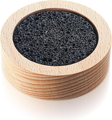 Lava Rock Diffuser, Sauna Accessories Small Lava Rock Diffuser with Natural Beechwood Base for Sauna Passive Diffusers Essential Oil Diffusers for Bathroom Home Office Bedroom as Friend Gifts in Saudi Arabia