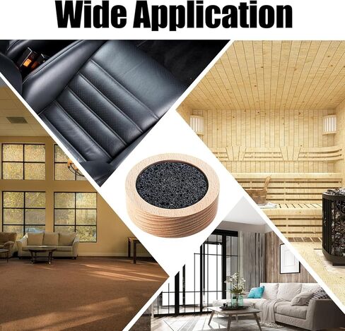 Lava Rock Diffuser, Sauna Accessories Small Lava Rock Diffuser with Natural Beechwood Base for Sauna Passive Diffusers Essential Oil Diffusers for Bathroom Home Office Bedroom as Friend Gifts in Saudi Arabia