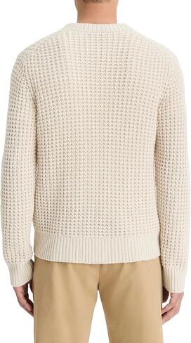 Vince Mens Macro Waffle L/S Crew, Pebble White, XX-Large in Saudi Arabia