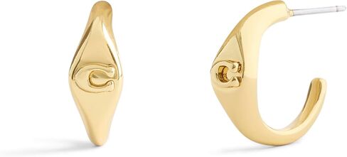 COACH Jewelry Women's Signature Signet Huggie Earrings in Saudi Arabia