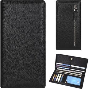 محفظة نسائية، محافظ RFID رفيعة جدًا، محفظة جلدية ثنائية الطي، مع 11 فتحة للبطاقات ونافذة لبطاقة الهوية، محفظة لطيفة لحمل بطاقات الائتمان للسيدات والفتيات (رخام وردي) in Kuwait