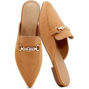 Mules for Women Buckle Flats: Comfortable Slip On Slingback Shoes 2026 Pointed Toe Slides Loafers for Business Casual in Kuwait