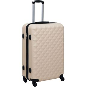 حقيبة عربة صلبة vidaXL ABS - وردي، مع قفل أمان، مقبض علوي، عجلات 360 درجة، مقاس 29.9 بوصة × 18.9 بوصة × 11 بوصة in Kuwait