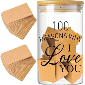 Love Memory Jar for Notes,Anniversary Couples Gifts for Boyfriend Girlfriend Husband Wife Christmas Gifts Reasons Why I Love You Jar for Anniversary Engagement Bridal Wedding Registry-Pink in Kuwait