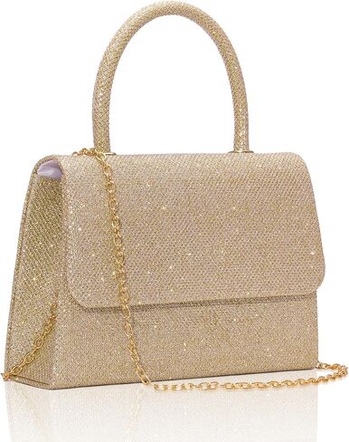 Larcenciel Straw Purses for Women, Summer Woven Top-Handle Evening Handbags w/Bamboo Handle & Chain Strap, Small Boho Beach Clutch Crossbody Party Bags for Wedding Cocktail Prom Vacation,Natural Beige in Kuwait