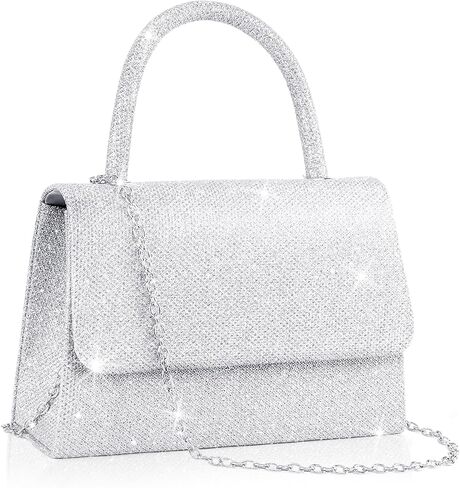 Larcenciel Straw Purses for Women, Summer Woven Top-Handle Evening Handbags w/Bamboo Handle & Chain Strap, Small Boho Beach Clutch Crossbody Party Bags for Wedding Cocktail Prom Vacation,Natural Beige in Kuwait
