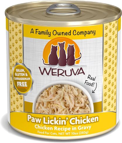 Weruva Classic Cat Food, Mack & Jack with Mackerel & Grilled Skipjack in Gravy, 10oz Can (Pack of 12) in Kuwait