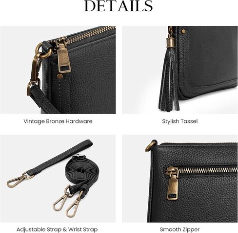 befen Leather Wristlet Wallet for Women, Vintage Leather Crossdody Bag Cell Phone Purses with Built in Wallet Clutch Purse in Saudi Arabia