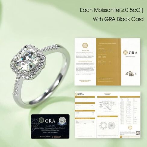 White/Pink/Yellow/Green/Black/Blue Moissanite Rings Wedding Promise Ring for Women 18K White Gold Plated 925 Sterling Silver 6.5mm Moissanite Halo Engagement Rings Christmas Gifts for Her(Size 5-10) in Saudi Arabia