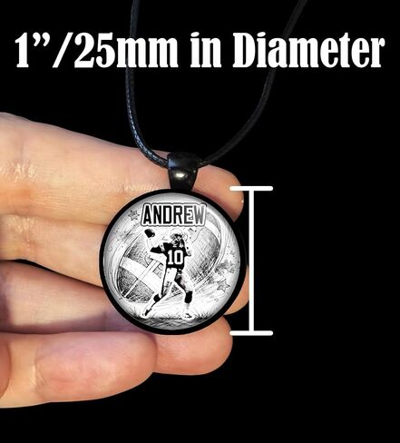 Personalized Football Silhouette Pendant Necklace Custom Player Name & Jersey Number Sports Jewelry Gift for Boys & Girls. in Saudi Arabia