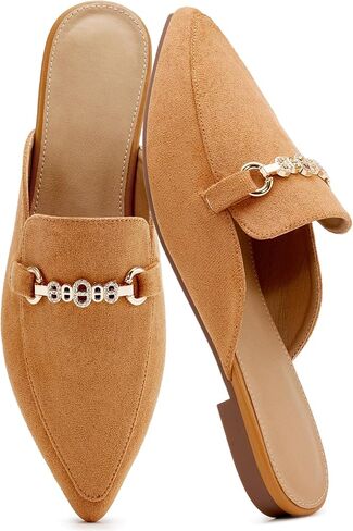 أحذية مفتوحة للنساء بإبزيم: أحذية مريحة سهلة الارتداء بحزام خلفي 2026 أحذية بدون كعب بمقدمة مدببة للعمل غير الرسمي in Kuwait