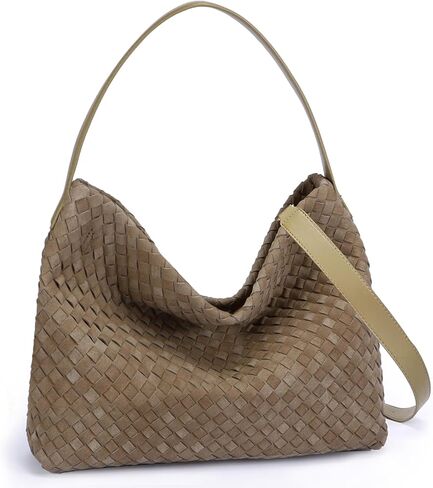 Woven Suede Hobo Bag for Women, Fall Woven Purse Slouchy Shoulder Crossbody Bag, Tote Elegant Handbag Satchel for Work Travel in Saudi Arabia