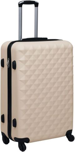 حقيبة عربة صلبة vidaXL ABS - وردي، مع قفل أمان، مقبض علوي، عجلات 360 درجة، مقاس 29.9 بوصة × 18.9 بوصة × 11 بوصة in Kuwait