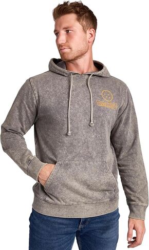 Bioworld Dragon Ball Z Super Saiyan Goku & Kanji Men's Gray Mineral Wash Long Sleeve Hooded Sweatshirt in Saudi Arabia