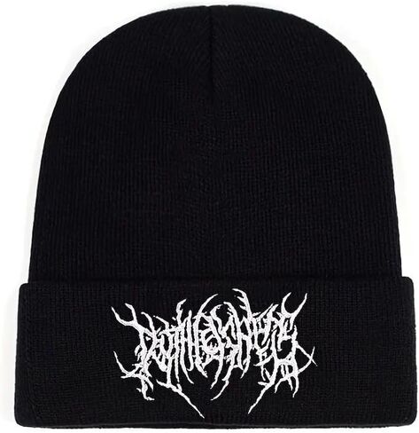 Gothic Beanies Hat for Women Men Y2k Emo Grunge Harajuku Punk Accessories Winter Warm Knitted Skull Cap Streetwear in Kuwait