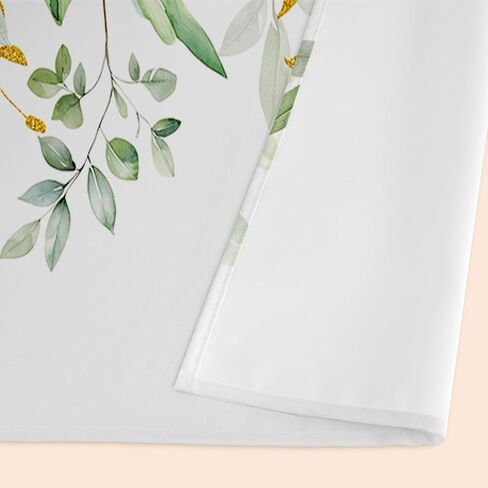 Spring Wildflower Flower Valance for Windows,Window Treatment Curtains Rod Pocket Sheer Small Short Valance for Kitchen Bathroom Laundry Basement,42Wx12L inch,Watercolor Eucalyptus Leaves in Saudi Arabia