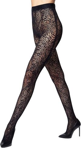 Wolford Macro Warp-Knit Tights for Women Seamless Recycled Mesh Hosiery with Abstract Pattern in Saudi Arabia