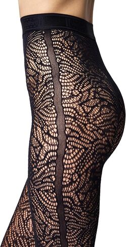 Wolford Macro Warp-Knit Tights for Women Seamless Recycled Mesh Hosiery with Abstract Pattern in Saudi Arabia